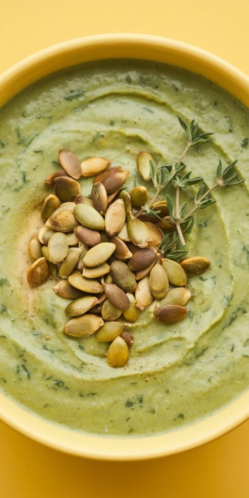 Creamy Cauliflower Spinach Soup (No Dairy!) 2 Creamy Cauliflower Spinach Soups