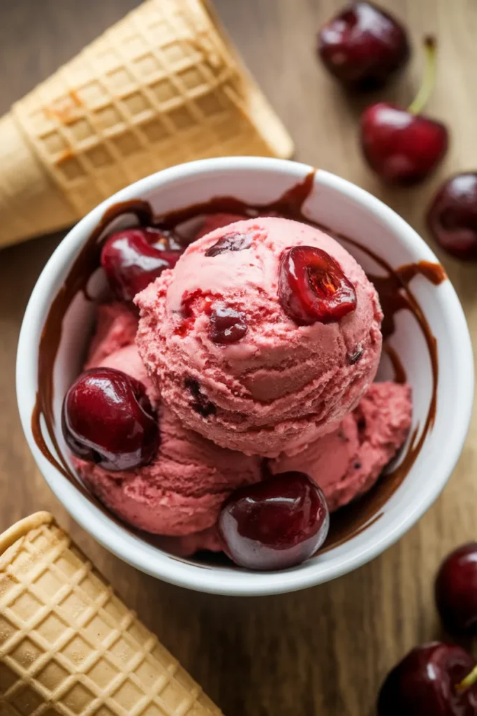 Homemade Cherry Ice Cream 2 Homemade Cherry Ice Cream1